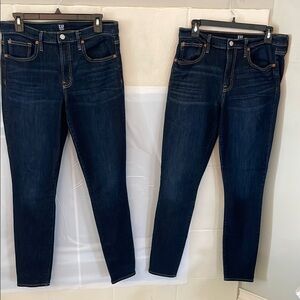 Set of Two GAP Blue Skinny Jeans Classic Style